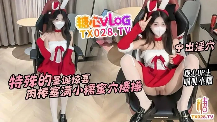苹果+安卓+电脑【视频 糖心vlog】喵叽小糯 性感邻居圣诞节兔女郎套装上门【703M】-大壮游戏